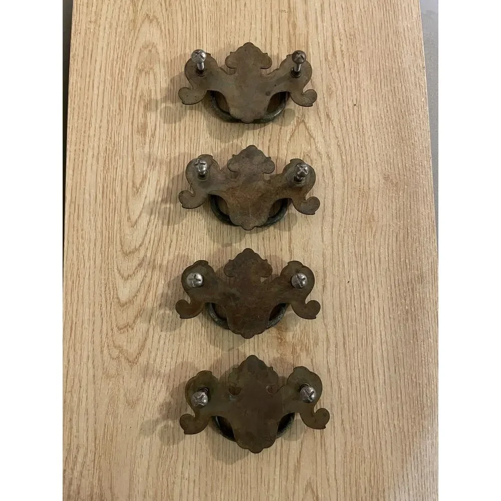 (QTY 4) VTG 2.5” Ethan Allen Heirloom Colonial Manor Brass Handle Drawer Pull